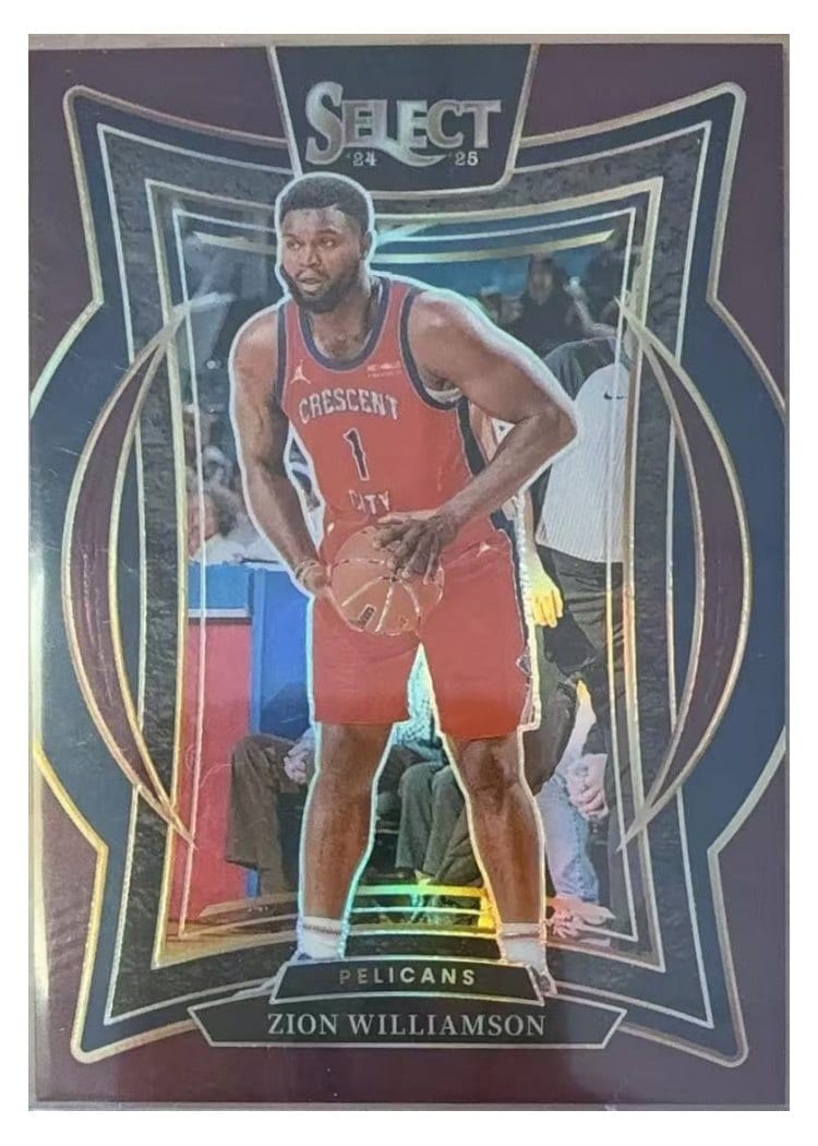 2024-25 Panini Select Base Set Zion Williamson #28 card