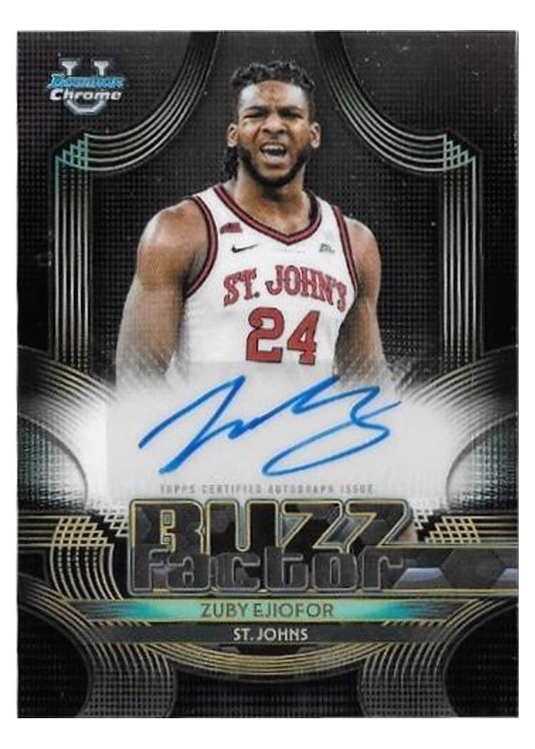 2025-26 Bowman Buzz Factor Autographs Zuby Ejiofor #BZA-ZE card